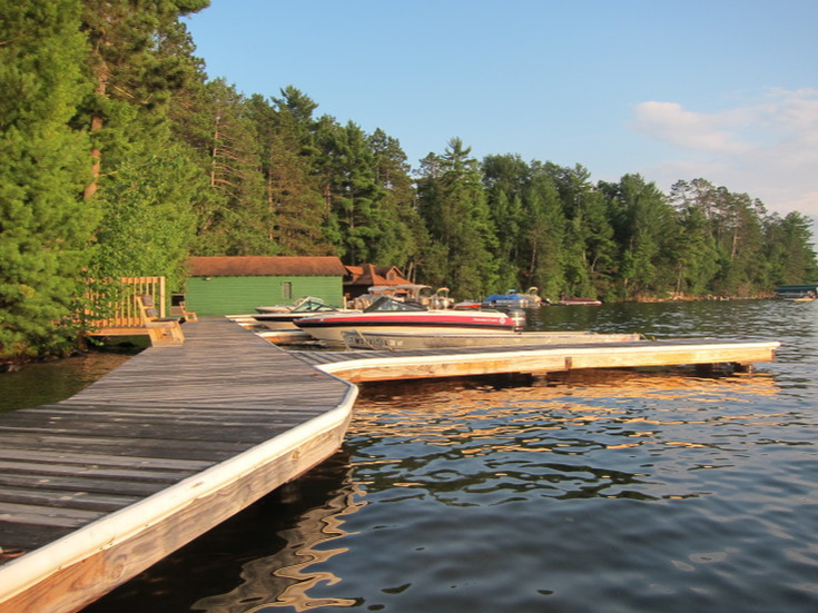Dock space and boathouse